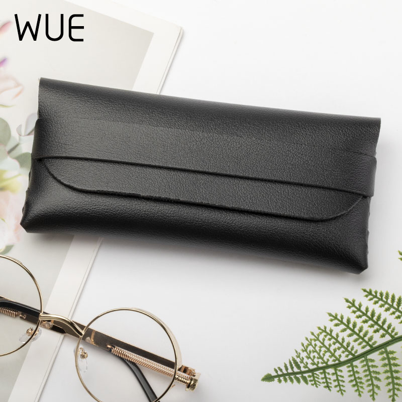 

WUE Soft Durable PU Leather Glasses Case Top Quality Portable Sunglasses Eyeglasses Storage Holder Eyewear Glasses Box