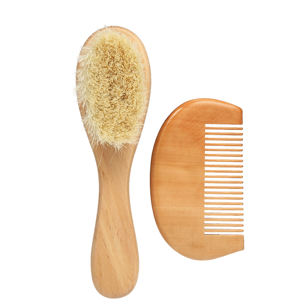 Juego de cepillo y peine para el cabello del beb/é para reci/én nacidos Ni/ños peque/ños Seguridad infantil Cuidado de la salud y aseo Kit de masaje para el cuero cabelludo