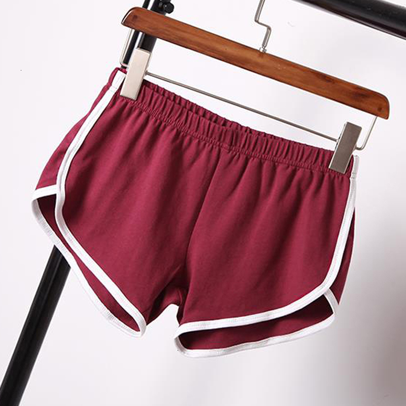 

LAAMEI 2019 Fashion Summer Road Shorts Women Elastic Waist Shorts Women All-match Loose Solid Soft Cotton Casual Femme, Purple