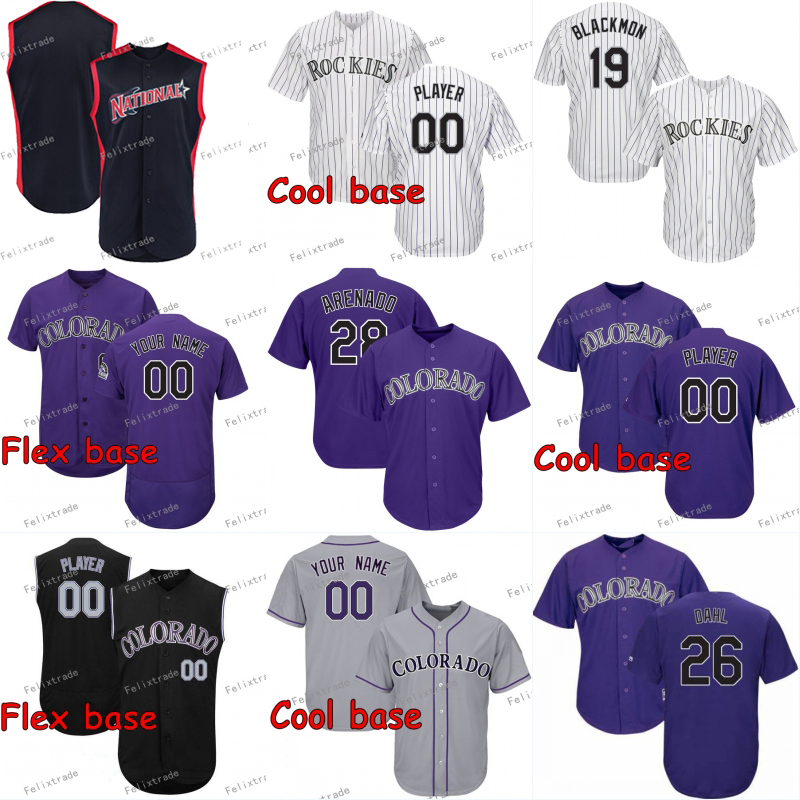 

Charlie Blackmon Jersey Colorado Nolan Arenado David Dahl Trevor Story Ian Desmond Daniel Murphy Raimel Tapia Tony Wolters Wolters Rockies Jersey, Felx base