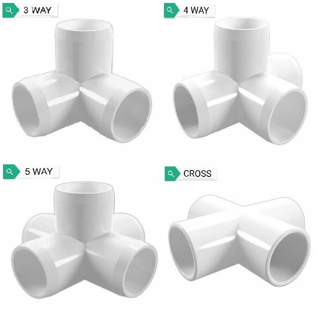 

20mm@3/4" PVC (26.80 Mm Inner Diameter) PIPE JOINT FITTING ELBOW CONNECTOR DIY ART SCH40 3 4 5 WAY