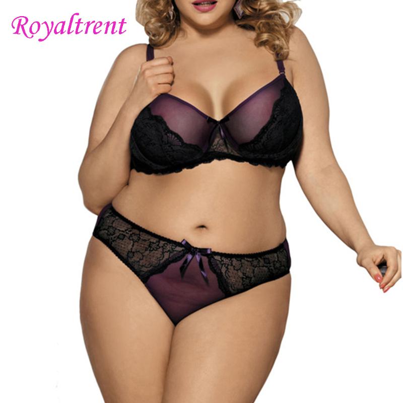 

Ladies Bra Set Large Size Underwear Sexy Lace Underwear Black Women's Intimates Bra Set