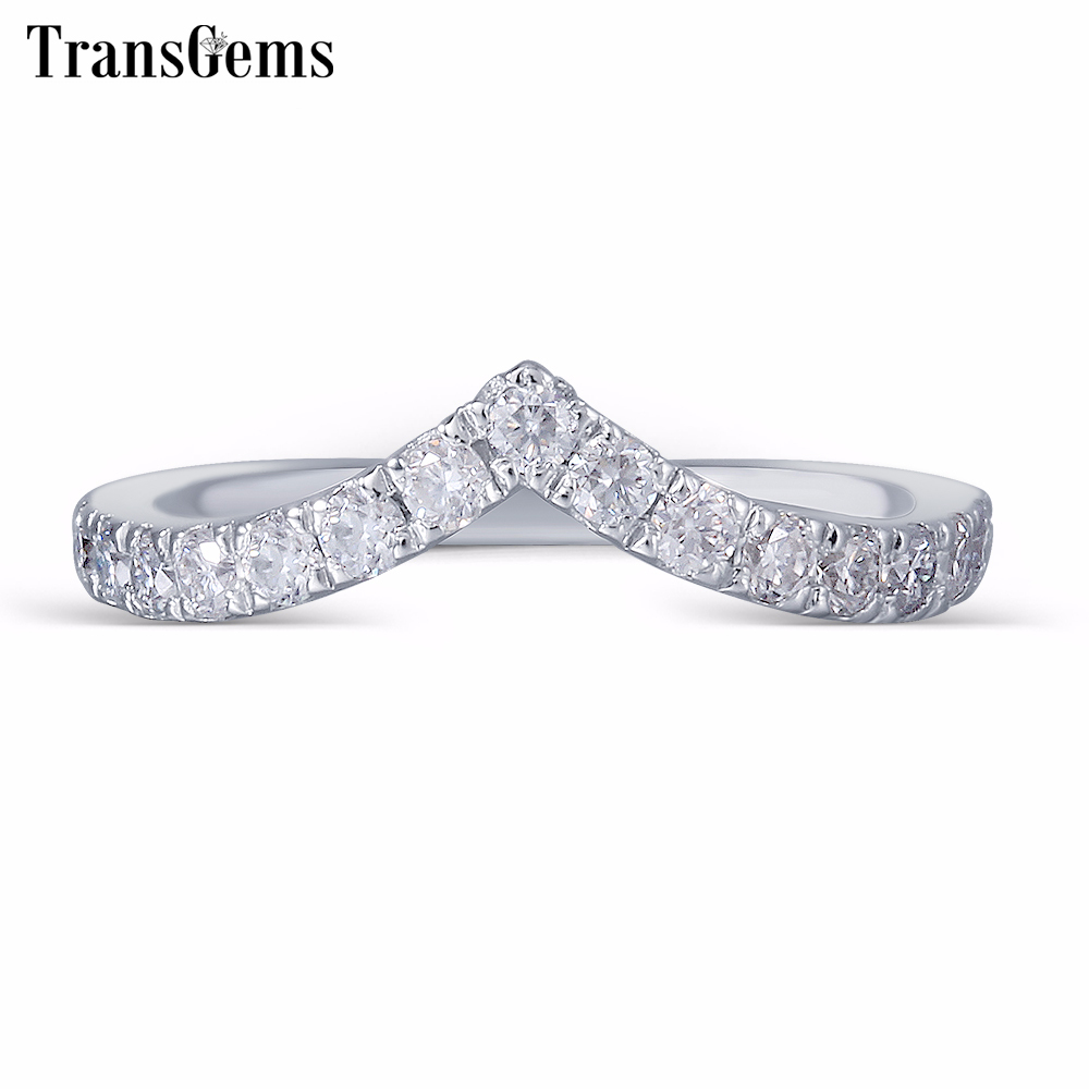 

Transgems 0.53CTW 2mm Half Anniversary Wedding Band Guard Ring Platinum Plated Silver S200110