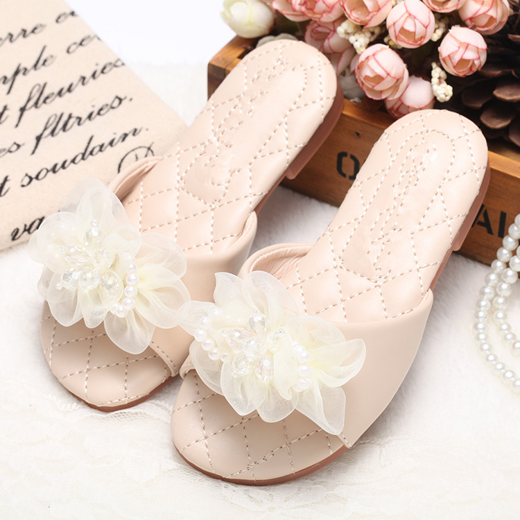 

Girl's New Arrival Sandals Flats Flower Girl Shoes Children Princess shoes 203a-106, Pink