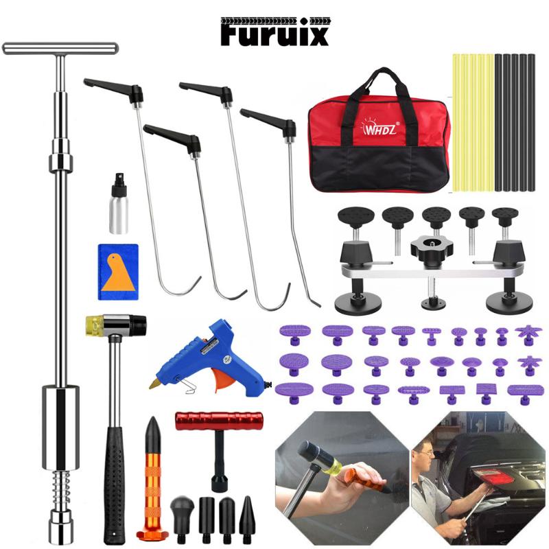 

FURUIX Paintless Dent Repair Push Rods PDR Tools Puller Lifter Line Board Removal TOOLSKIT