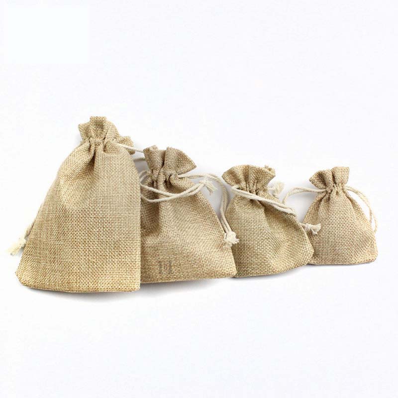 100pcs Reusable Cotton Muslin Gift Bags Natural Burlap Candy Package Bag Wedding Party Jewelry Decoration Linen Drawstring Pouch-image-528825669