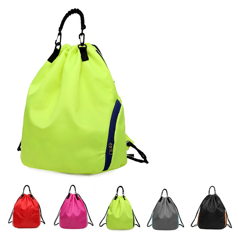 Trend Geometric 3D Drawstring Bag Sport Gym Travel Bundle Backpack Pack Beam Mouth Shoulder Bags