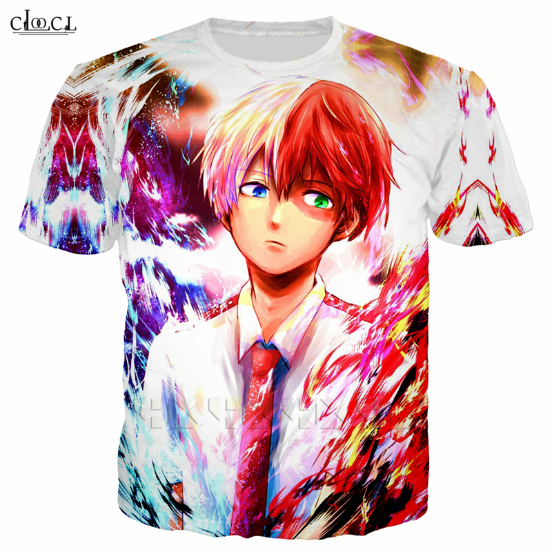 

2020 Summer New My Hero Academia T Shirt Men Women 3D Print Short sleeve Anime Fashion Streetwear Couples Tops, T shirt 1