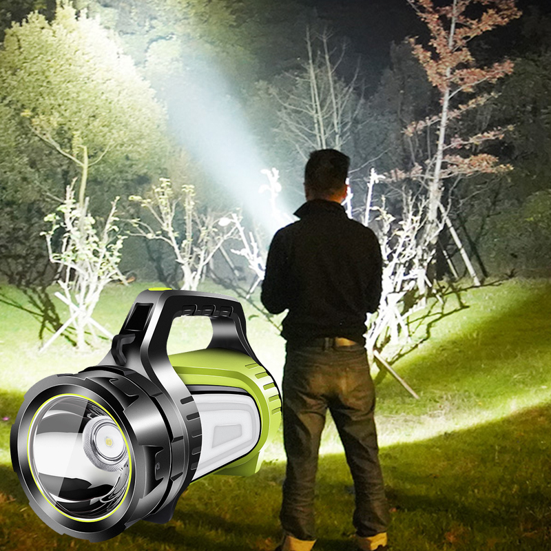 

Brightest LED worklight Outdoor Handheld Lantern USB Rechargeable Torch Searchlight Multi-function Long Shots Lamp
