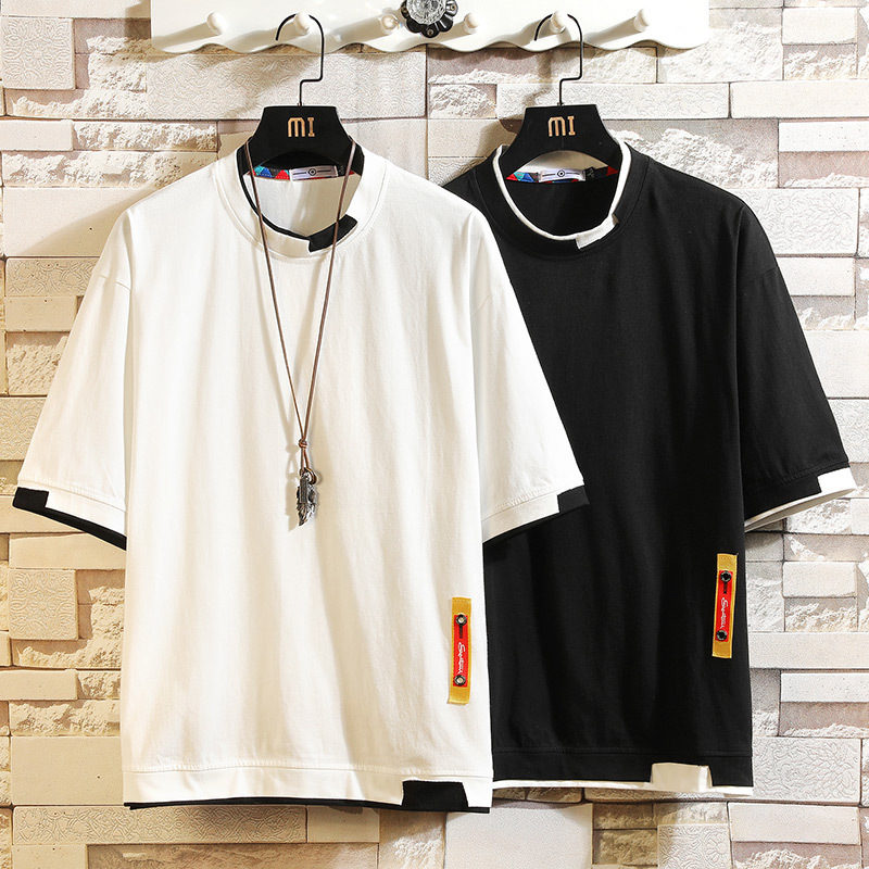 T-shirts pour hommes 5XL T-shirt à manches courtes Hommes Hip Hop Hommes Coton Plus La Taille T-shirt O-cou D'été Tee Running Mode Causal Lâche T