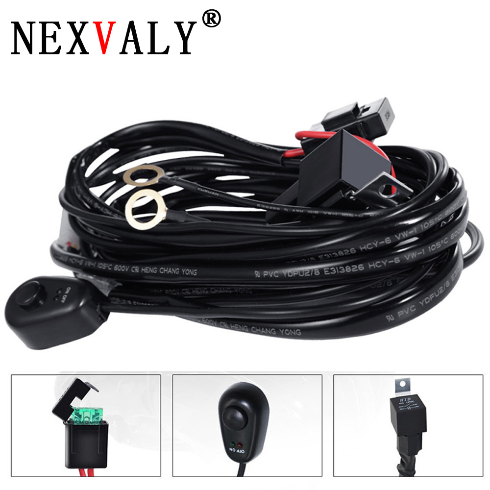 

Wiring Harness for Led Work Light Bars Wire Cable 40A 12v 24v Switch Relay Kit Offroad Trucks Motorcycle ATV Driving Light
