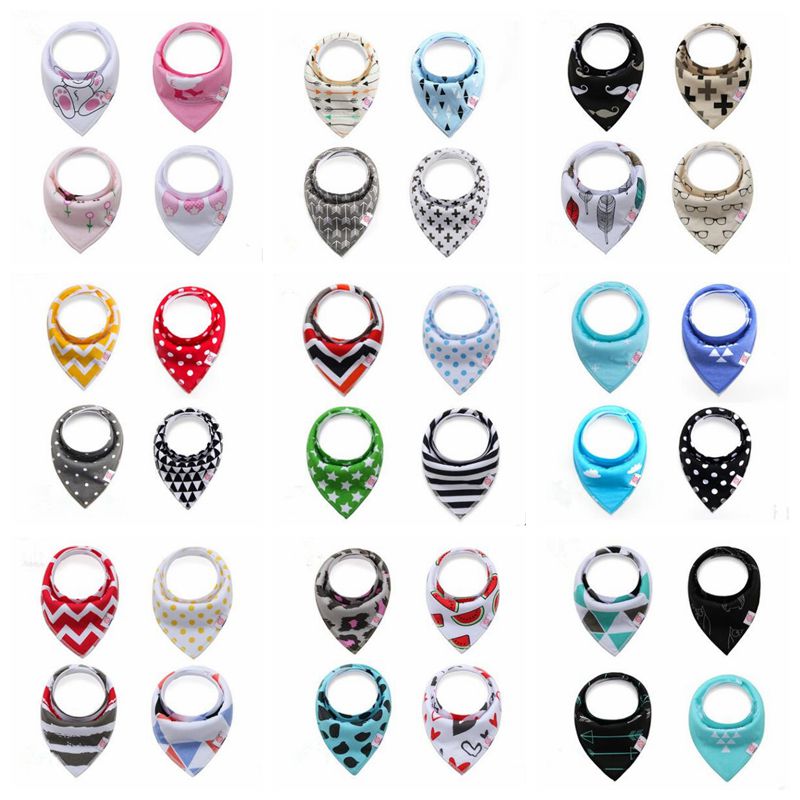 

Baby Bibs Burp Cloths Infant Cartoon Fashion Bandana Waterproof Pure Cotton Saliva Bibs Scarf INS Kids Pinafore Dribble Triangle Bibs TL1073