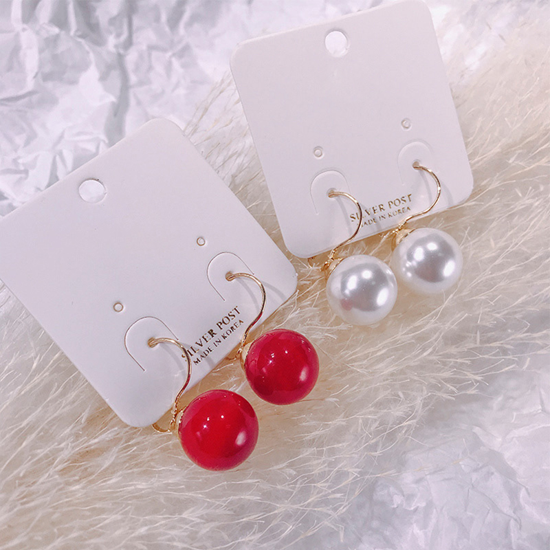 

Fashion Simple Simulated Pearl Earrings For Women Accessories Elegant Quality Bride Earrings Jewelry Gift