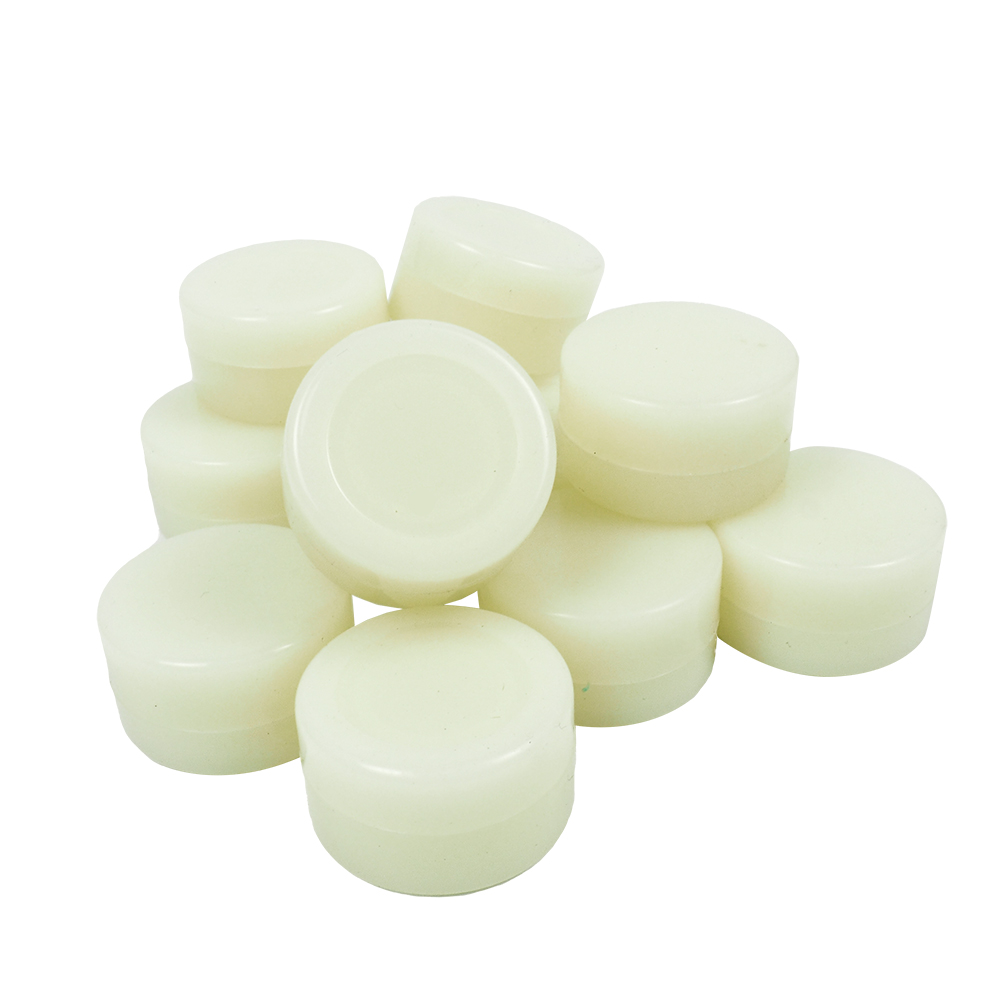 

10pcs/lot - 5ml Silicone Jars Glow in the dark Dab Wax Container Reusable Wax Containers 32X18mm Silicone Jars Silicon Wax Jars Container