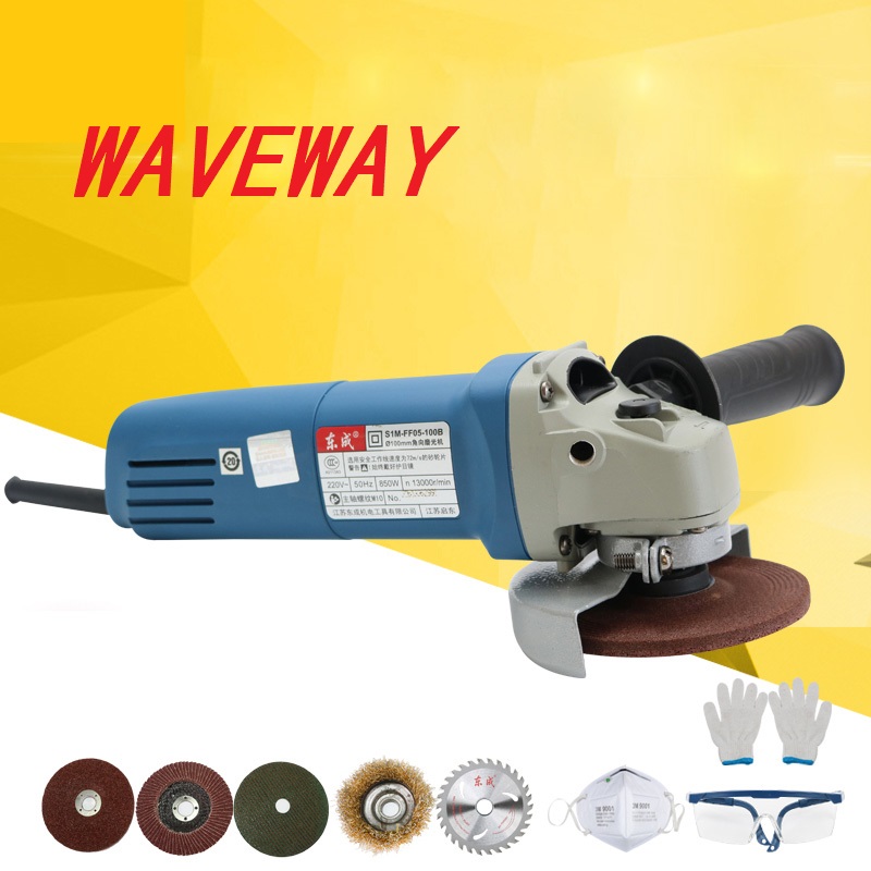 

220V 710W Handheld Electric Angle Grinder Speed Regulating Rechargeable Grinding Machine for Metal Wood Polishing Cutting Tools