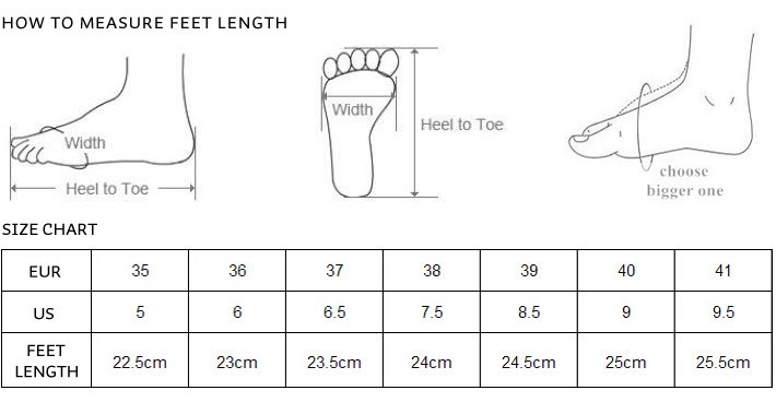 Flip Flop Size Chart