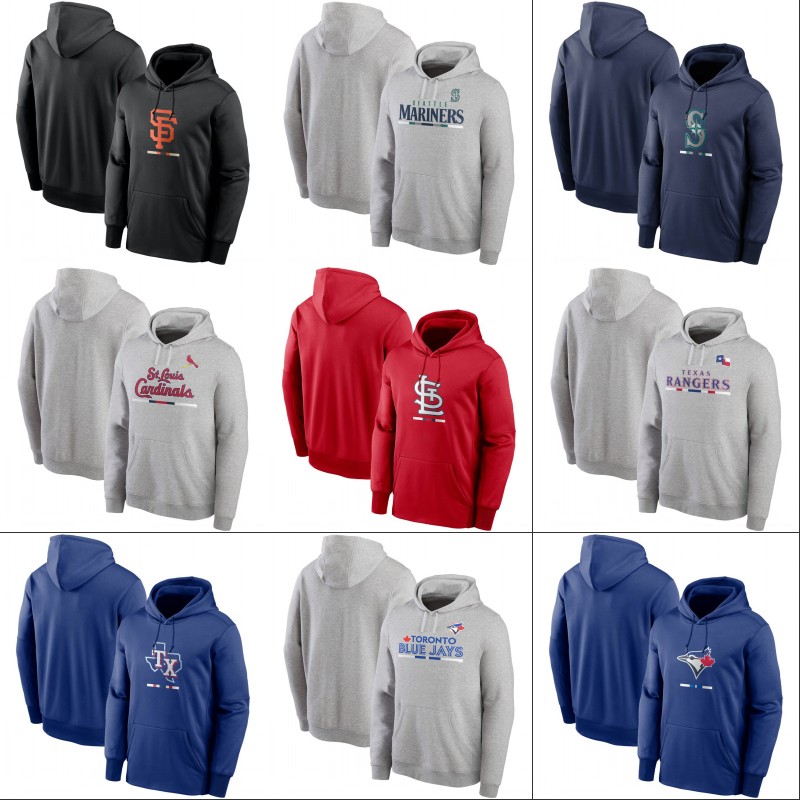 

2020 New Season Legacy Performance Pullover Hoodie Toronto St. Louis Sweatshirts Mens Womens Youth Baseball Jerseys Free Shipping, Blue;black