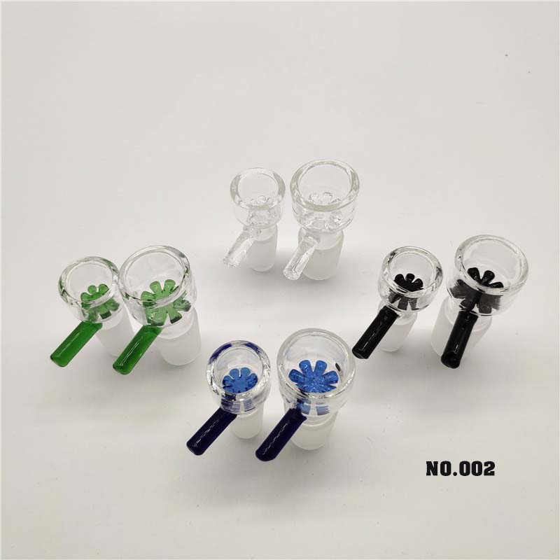

Hotsale Colorful Glass Bowl Holder 14mm /18mm Male with Small Flower Bottom Bowls for Glass Bongs Oil Rigs Water Pipes bb