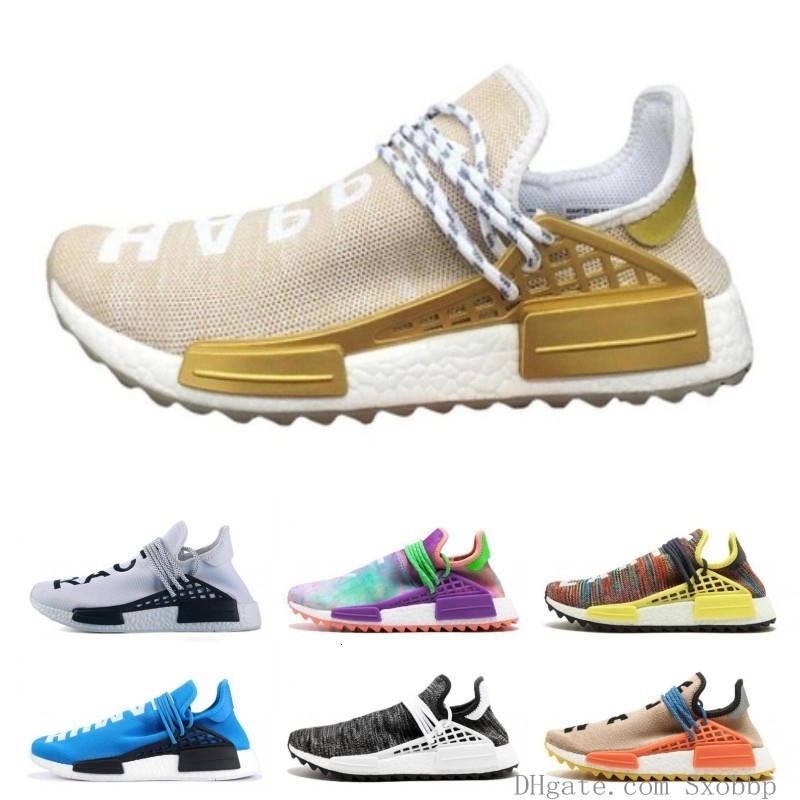 

Pw Human Race Trail Running Shoes Men Women Pharrell Williams Hu Runner Yellow Black White Red Green Grey Blue Sports Designer Sneaker Tenis