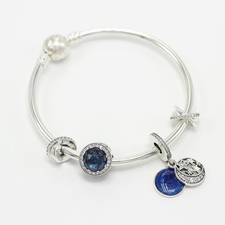 

New women S925 Sterling silver beaded bracelet numerous star Ale charm bracelet fairy tale starry sky love Valentine's Day gifts jewelry