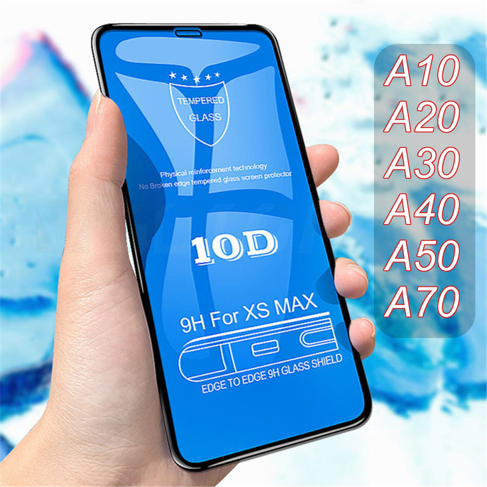 

Black Edge Full Cover Tempered Glass Screen Protector for Samsung A10 A20 A30 A40 A50 A70 with Retail Paper Box