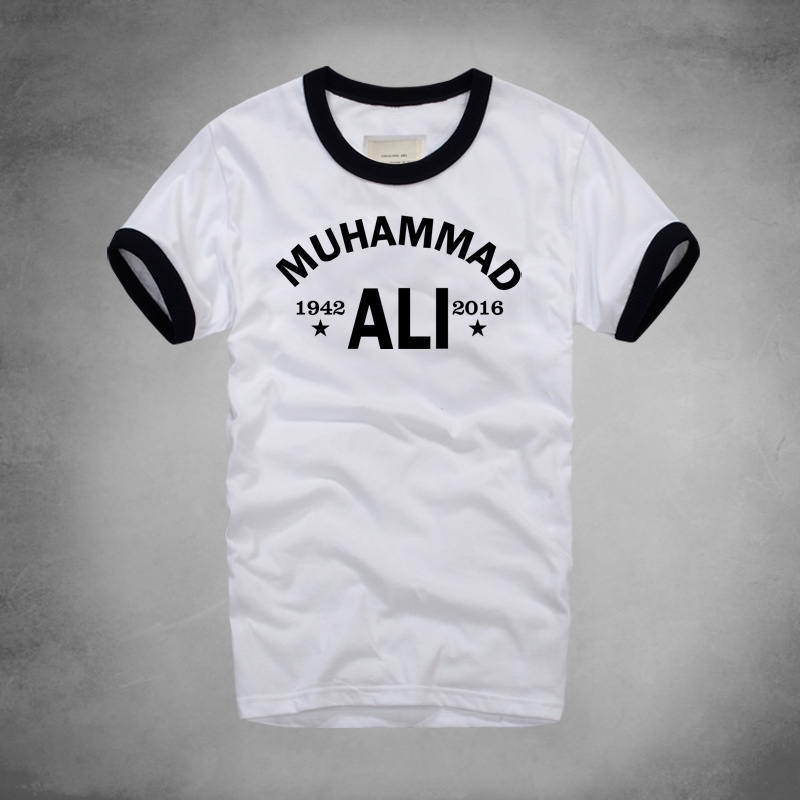 

Muhammad Ali T Shirt Mma Casual Clothing For Men Greatest Fitness Short Sleeve Printed Tee Shirt Plus Size Homme Tshirt T-shirt Y19060601, White navy