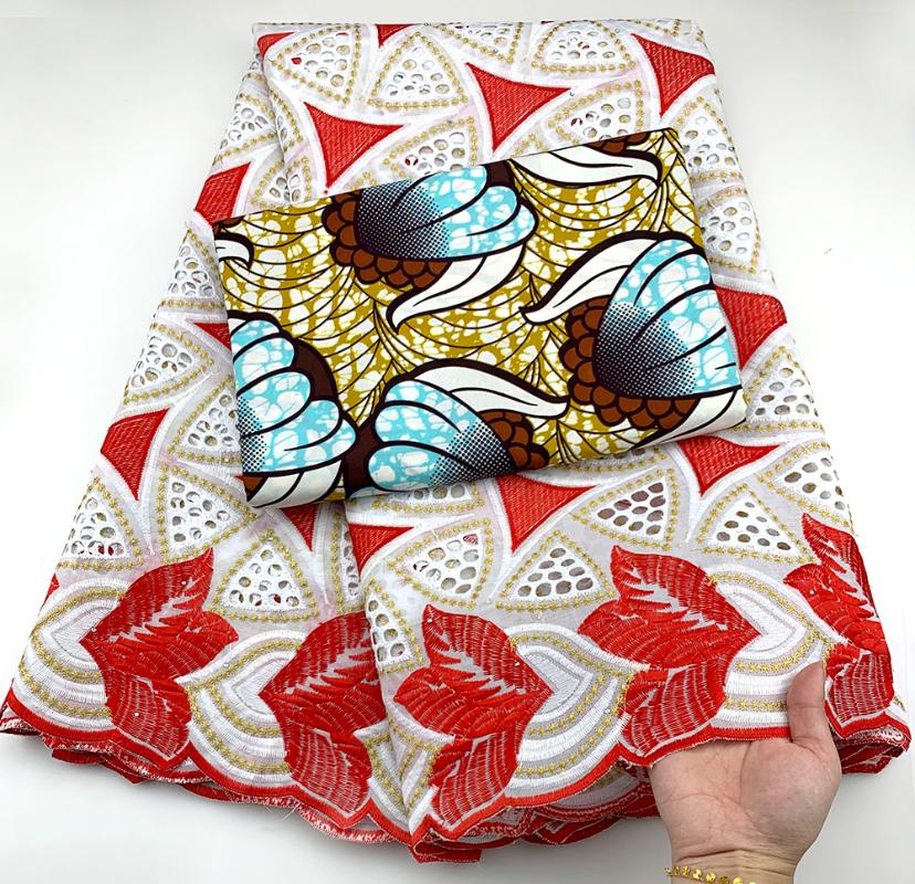 

Nigerian Swiss Voile Lace In Switzerland High Quality African Swiss 100% Cotton Lace Fabric Stoned Holes For Dress Sewing