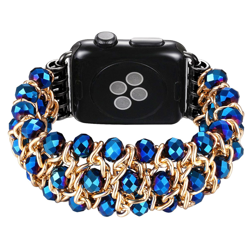 

Girl Jewellery Bracelet Watch Band for Apple Watch Series 1 2 3 4 5 Stainless Steel Strap for Iwatch 38mm 40mm 42mm 44mm Weave Loop Band