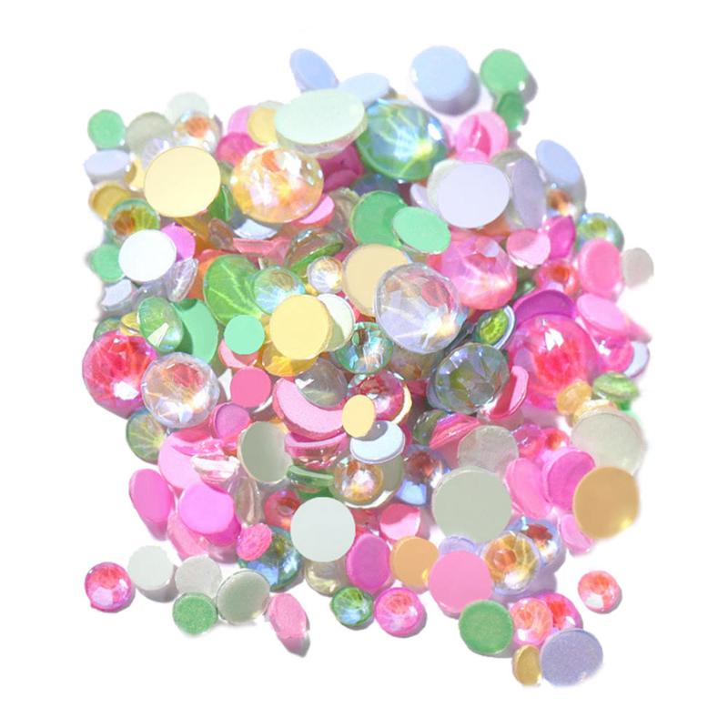 

Mixed Nail Luminous Rhinestones Crystal Glass Gems For UV Gel 3D Nail Fluorescent Manicure Accessory Art Decor