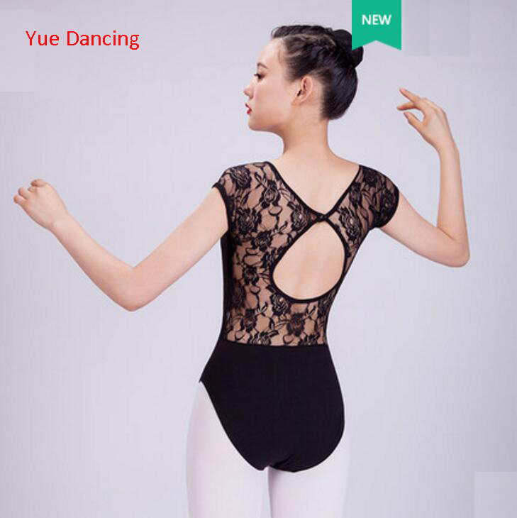 

Black Ballet Leotard Adult Short Sleeve Lace Ballet Dancing Costume Dance Clothes Gymnastics Leotard Leotards For Women