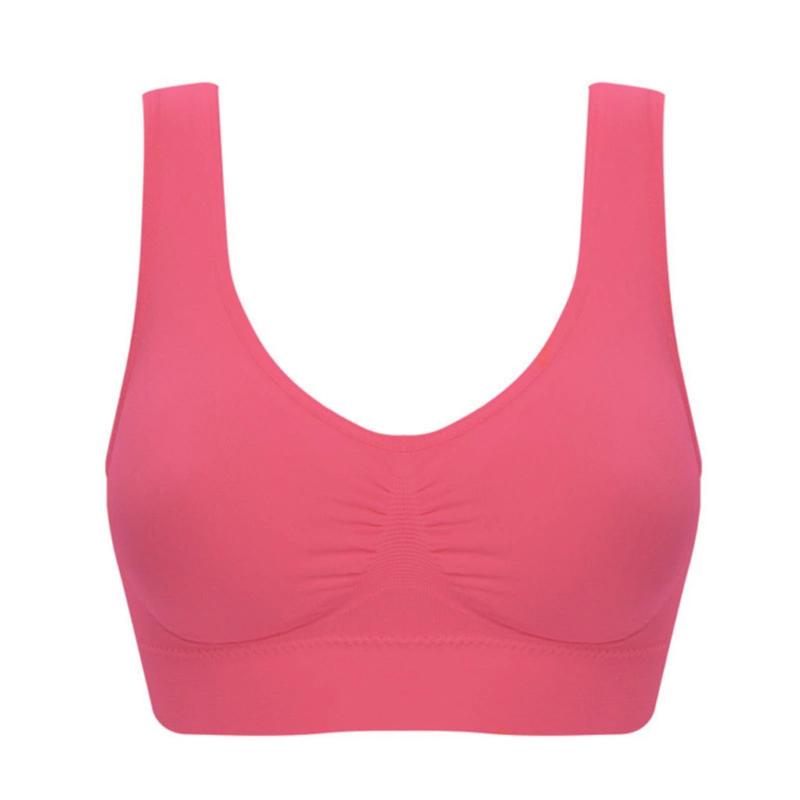 

3Pc Women Fitness Sports Yoga Bra Pure Color Plus Size Ultra-thin Large Bra Sports Full Cup Tops Sujetador Deportivo Mujer30, Multi