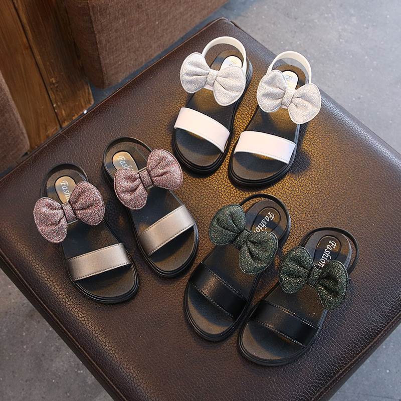 

Girls' Sandals 2020 Little Princess Soft Bottom Middle Children's Baby Shoes Summer Style Children Beach Summer Sandals, Cf1918 white