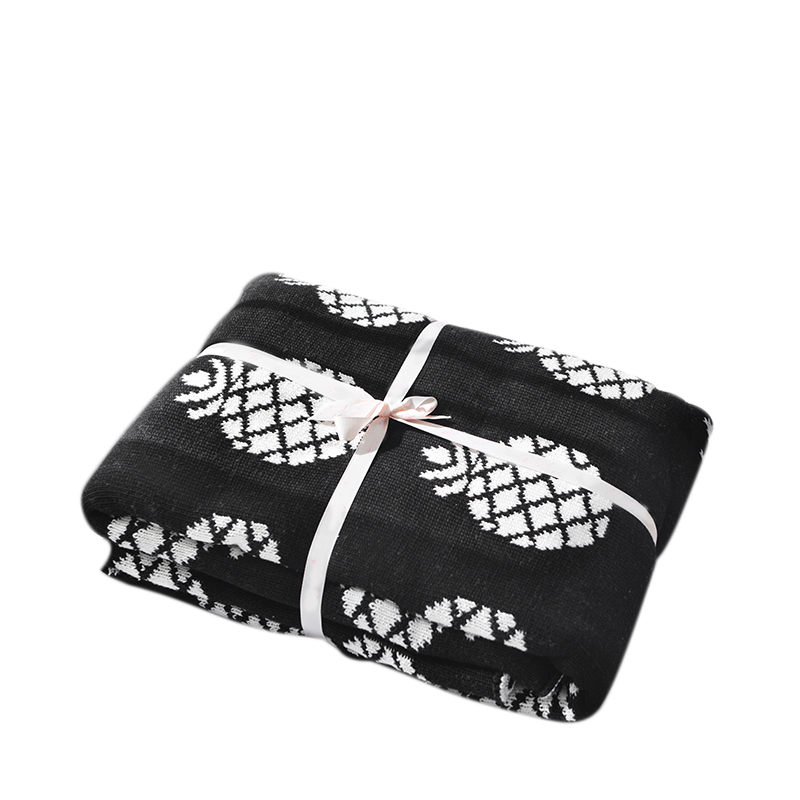 

Infant Cotton Knitted Wool Blanket Children Mother and Baby Supplies Blanket Hold Quilt Hold Air Conditioner Bla, Black