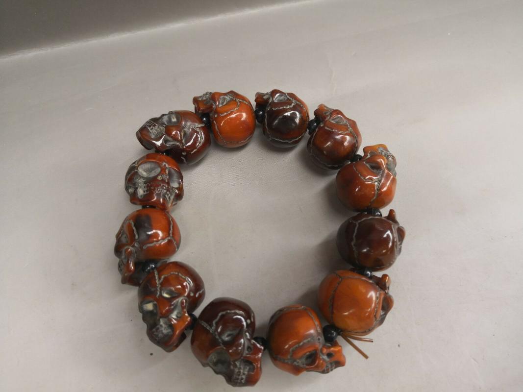 Collection Chinese Exquisite Ox horn Hand-made Ox horn beads Bracelet