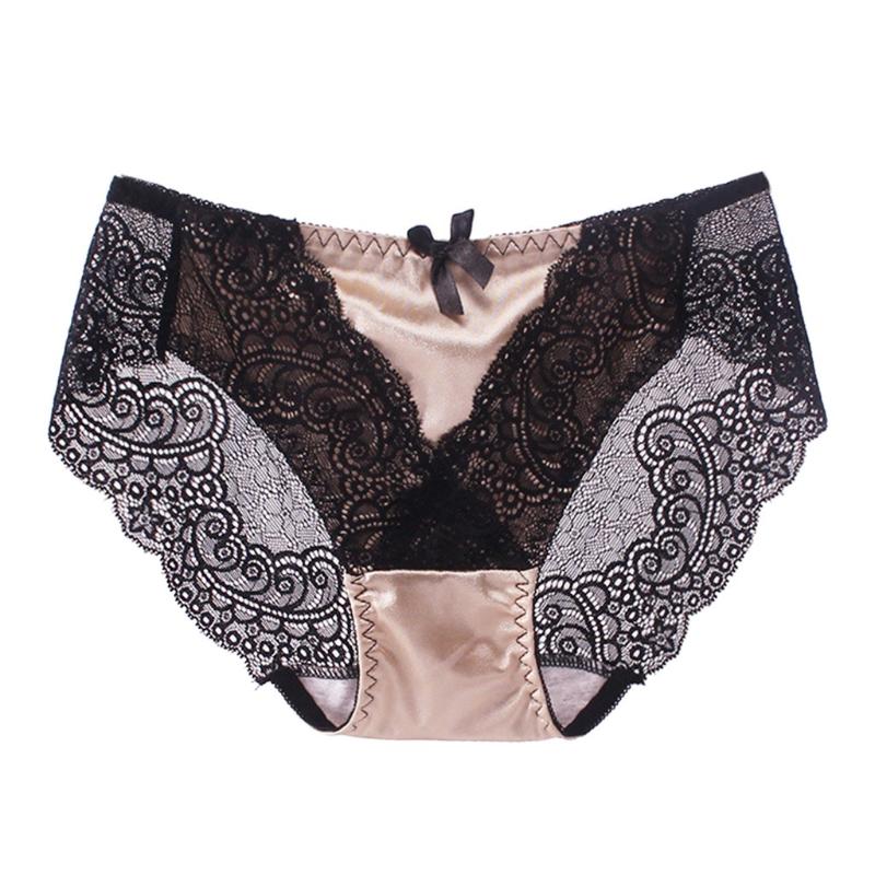 

women Lace Panties Underwear sexy clothing sexy lace perspective clothing ladies plus size underwear adult products#0310y30, Beige