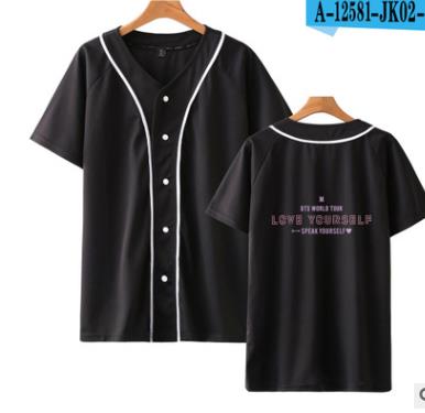 

Frdun Short Sleeve Baseball Tee Newest Style Oversize World Tour Love Yourself Comfortable Pullover Summer Casual Tees, Black