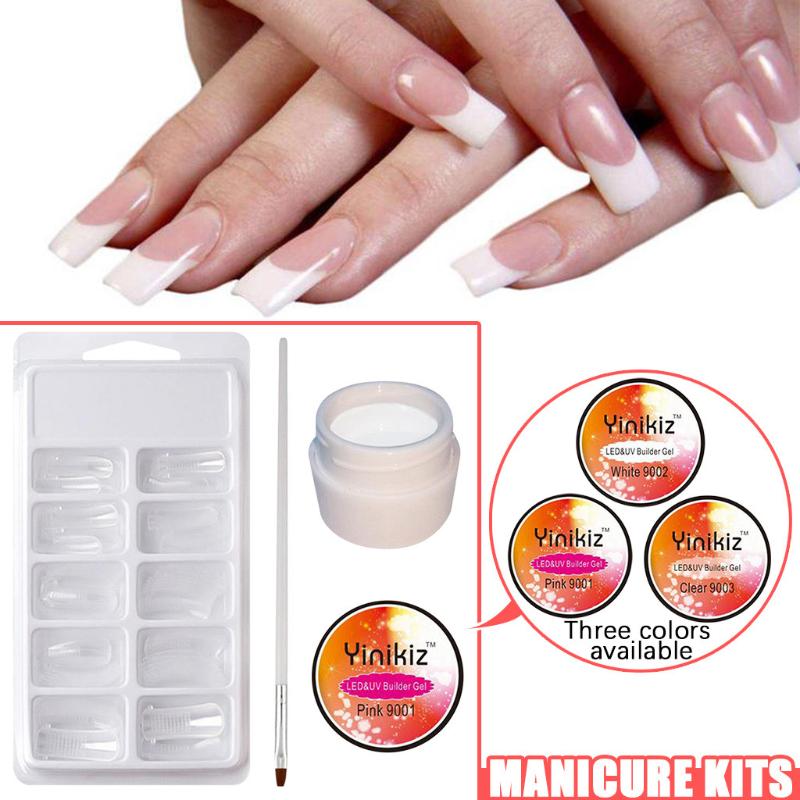 

Lightweight Crystal Nail Extension Gel Three Piece Set Phototherapy Gel Painless Soak off UV Builder Nail nails accessories, Pink