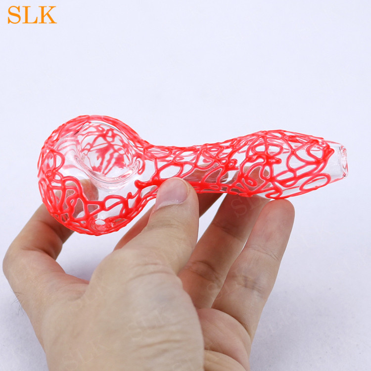 

New Beautiful Heady Glass Tobacco Pipes Spoon Smoking Pipes Glass Hand Pipe Tobacco Spoon Pipes For Smoking Dry Herb Free Shipping