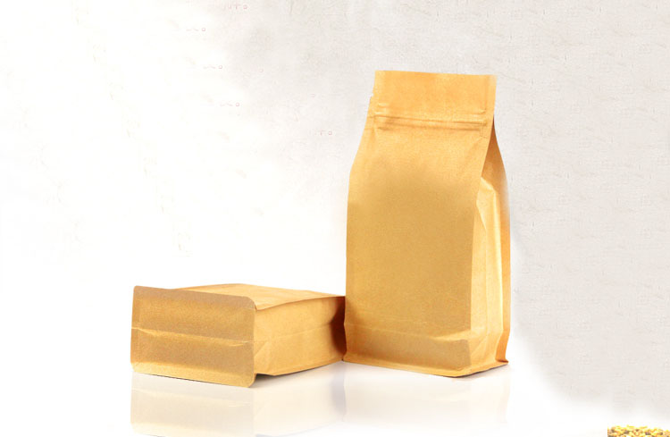 

12*22+6 10pcs stand up brown kraft paper bags boxes recyclable for wedding/Gift/Jewelry//Candy Package Paper Box