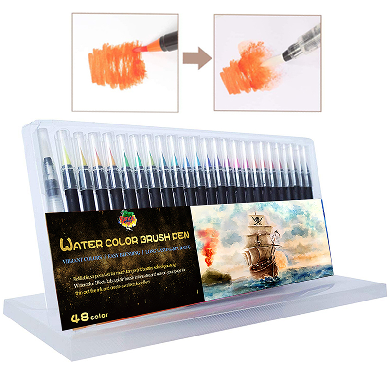 

72 Color Soft Brush Tip Marker Calligraphy Coloring Drawing Watercolor Brush Pen