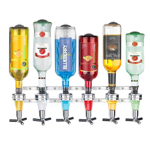 Supporto a Parete 4-Stazione Bar Maggiordomo Distributore di Vino Liquori Cocktail