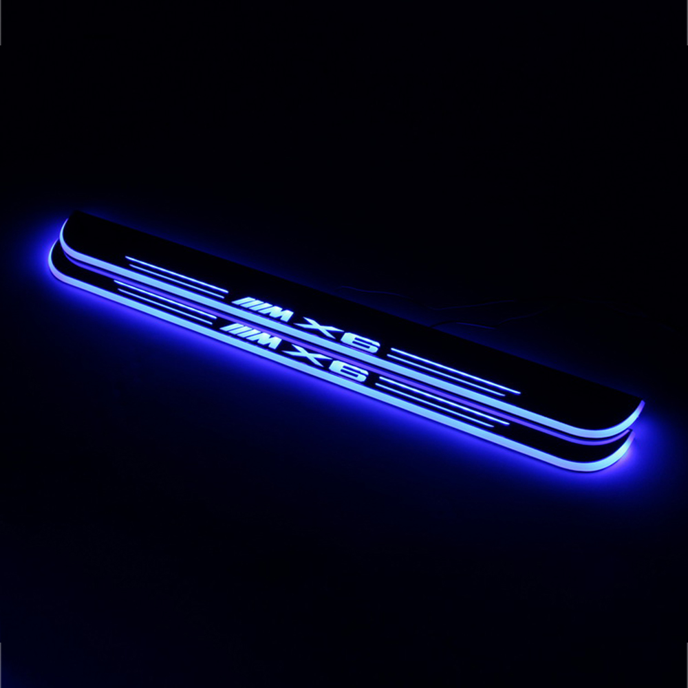 

Waterproof Moving LED Welcome Pedal Car Scuff Plate Pedal Door Sill Pathway Light For BMW X6 F16 E71 E72