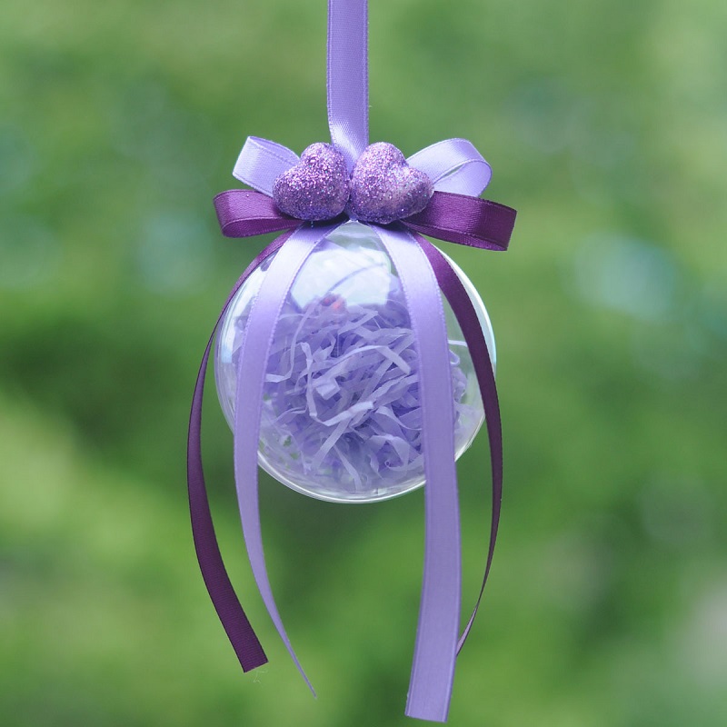 

7cm Festive Party Supplies Transparent Ball Hanging Christmas Ball Baubles Clear Plastic Christmas Ornaments W8348