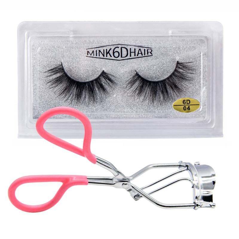 

Makeup Tool 6D Mink False Eyelashes + Lashes Curler Clip Eyes Cosmetics Fake Eye Lash Thick & Lengthening Soft Hair Eyelash Kit