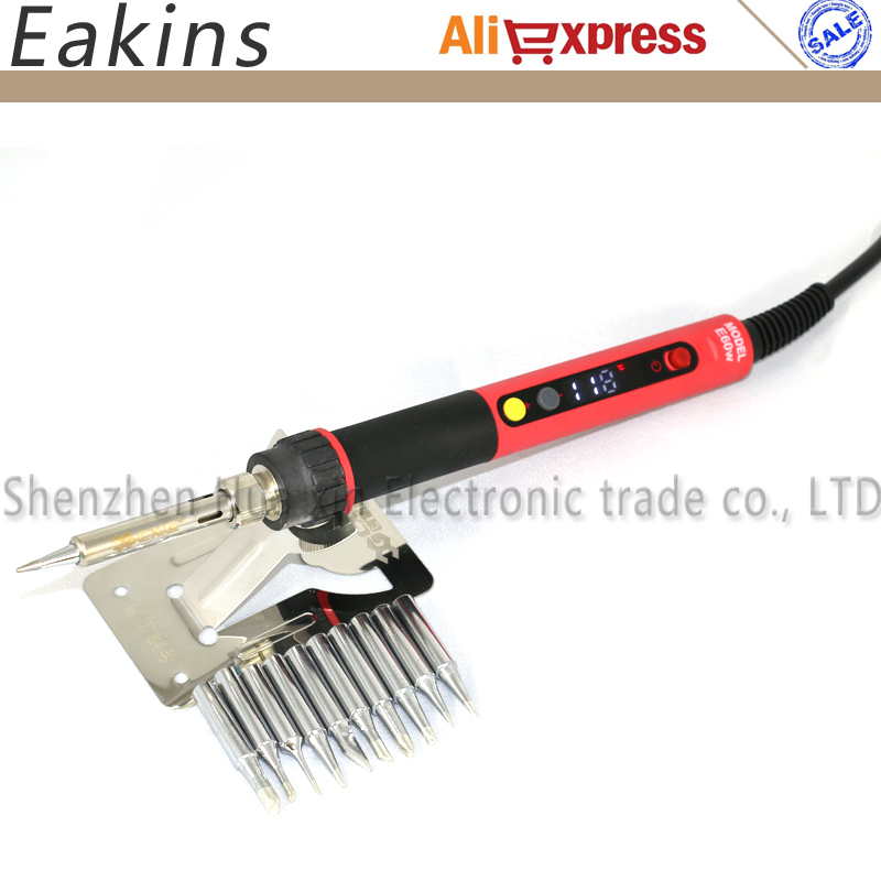 

CXG E60WT Professional LED Digital Adjustable Electric Soldering Iron EU 60W Thermostat soldering iron+10 pcs tip