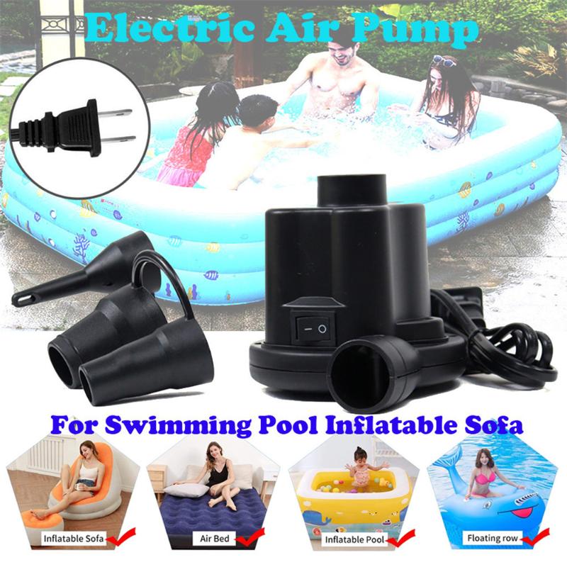 

Portable Inflatable Pump Electric Air Pump For Swimming Pool Inflatable Sofa Fast Inflator Electric Air Mattress Camping US