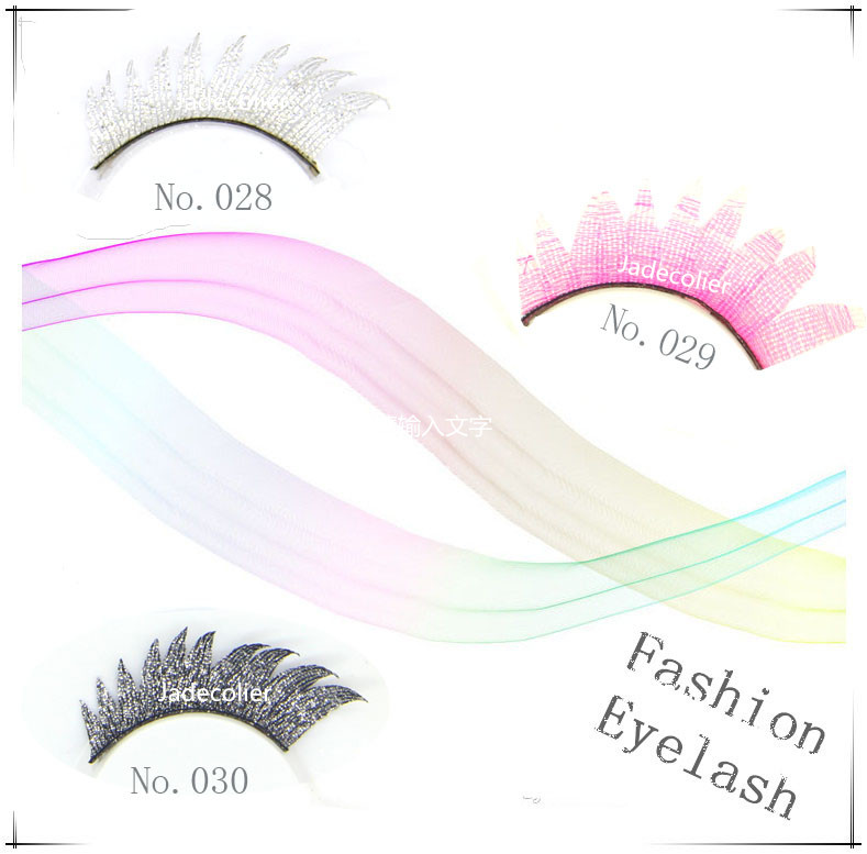 

New beauty makeup Colorful exaggerated false eyelash fashion party cosplay lace eyelash extension No.028-030
