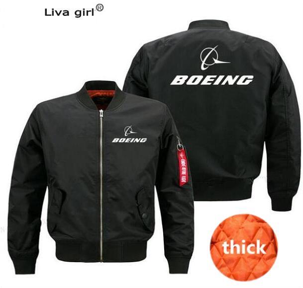 

New Airbus Men's Pilots Flying 777 737 Boeing Jacket Thicken Warm Zip Long-Sleeve Boeing Jacket Men's Sports Casual Top T200117, Sky blue