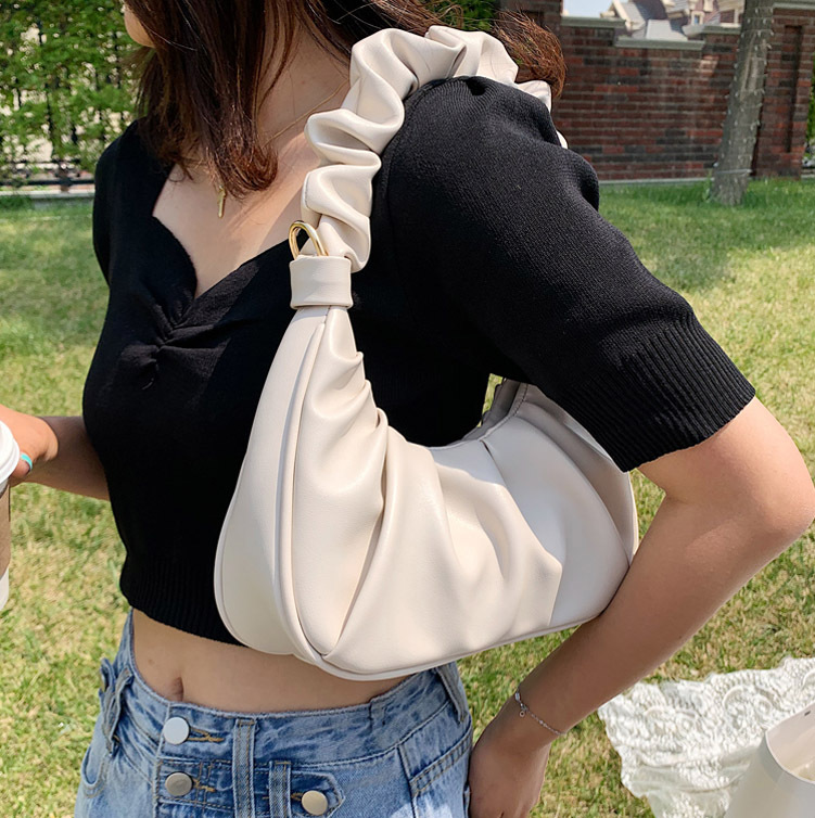 

Fashion Women shoulder bags Design Soft folds Female Totes small PU Leather lady Crossbody messenger Bags ladies Handbags bolsa, Black