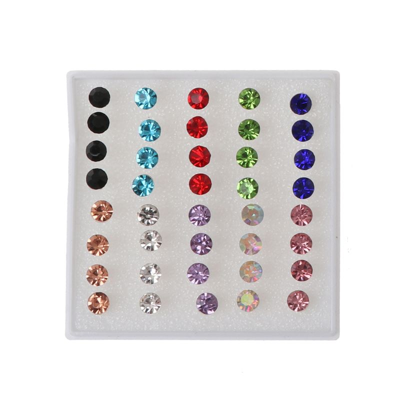 100 Pares De Aretes De Alergia Libre Transparente Stud de plástico transparente vástago de resina de vuelta